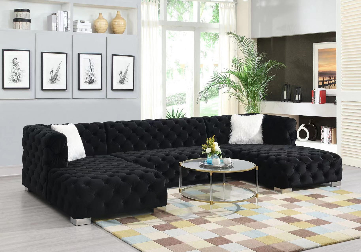 Coco Upholstered Velvet Sectional