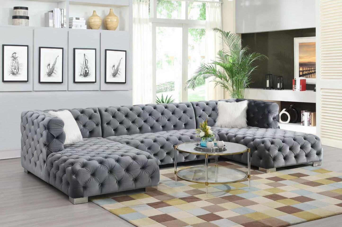 Coco Upholstered Velvet Sectional