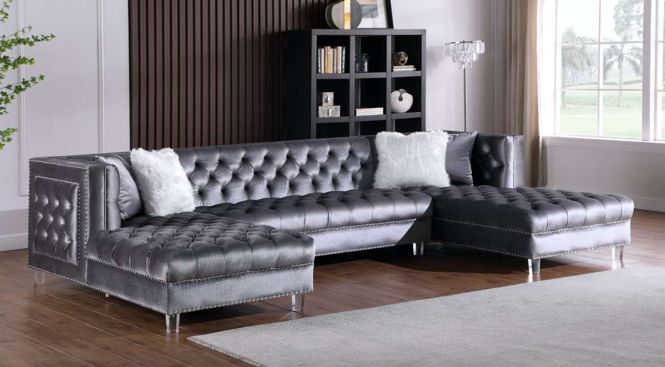 AnnaBelle Luxury  Velvet Sofa Sectional