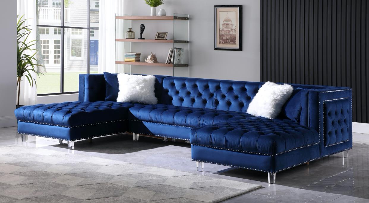 Ezamia Velvet Sectional Sofa