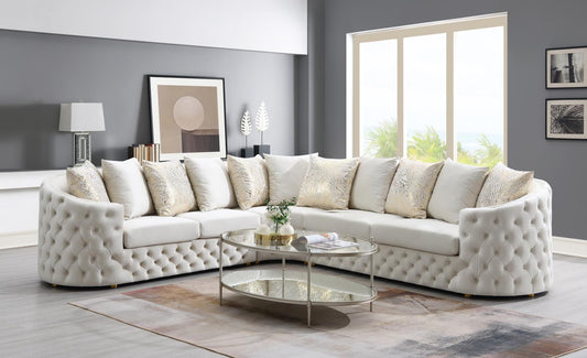 Nyra Velvet Sectional Tufted