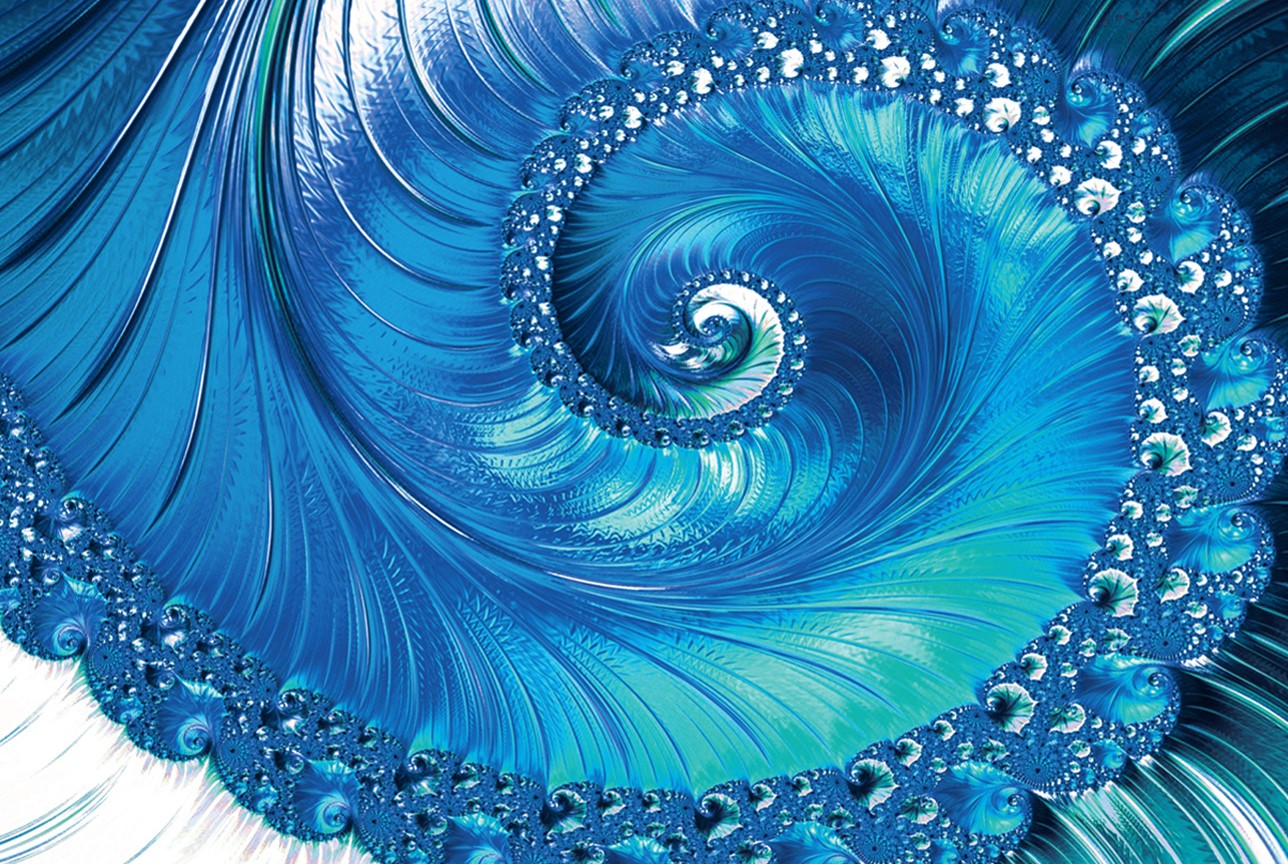 Blue Swirl Tempered Glass Wall Art