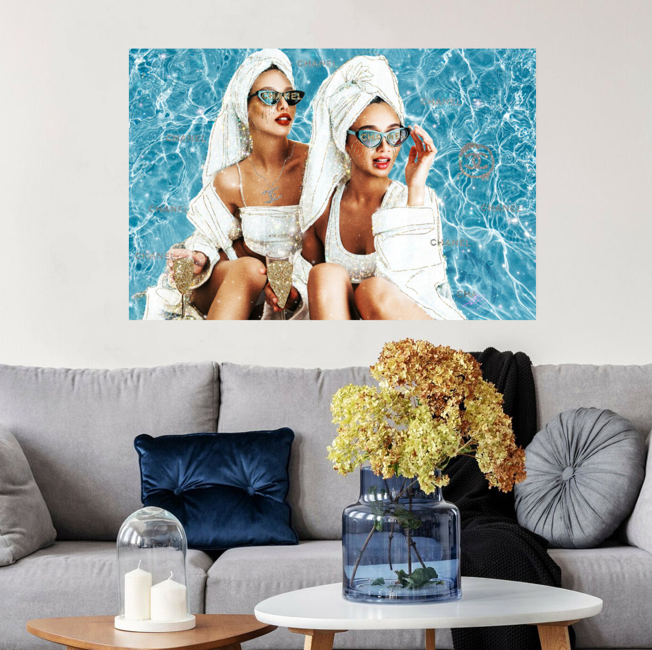 MY BFF CHICA Tempered Glass Wall Art