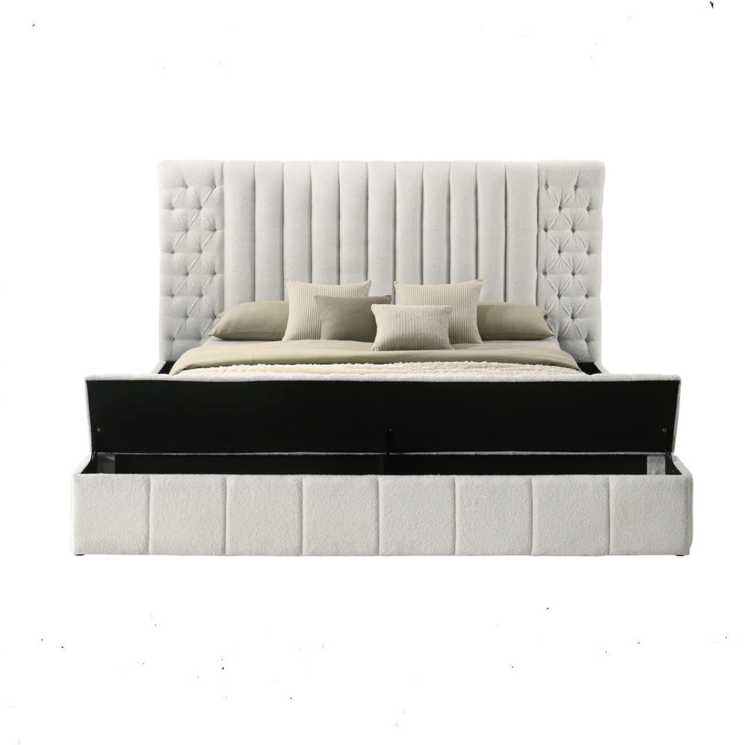 Nice Queen Tufted Storage Bed