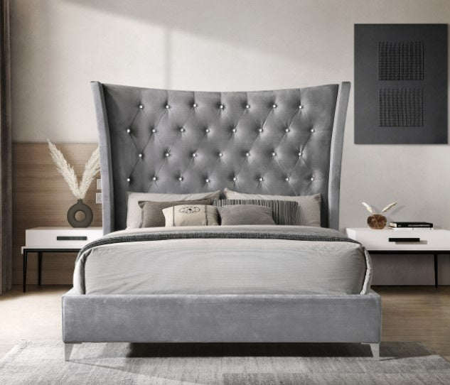 Pierce Wing Back - Grey Bed