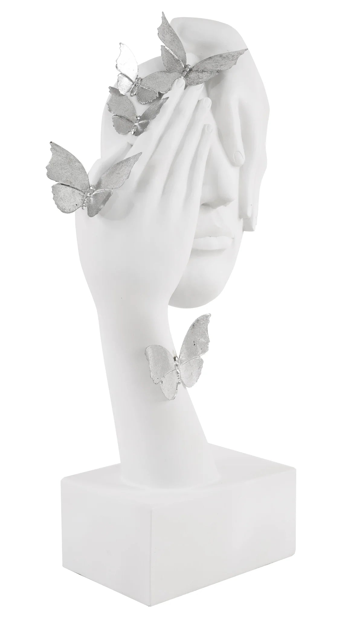 Face w/ Accent Butterflies Sculpture