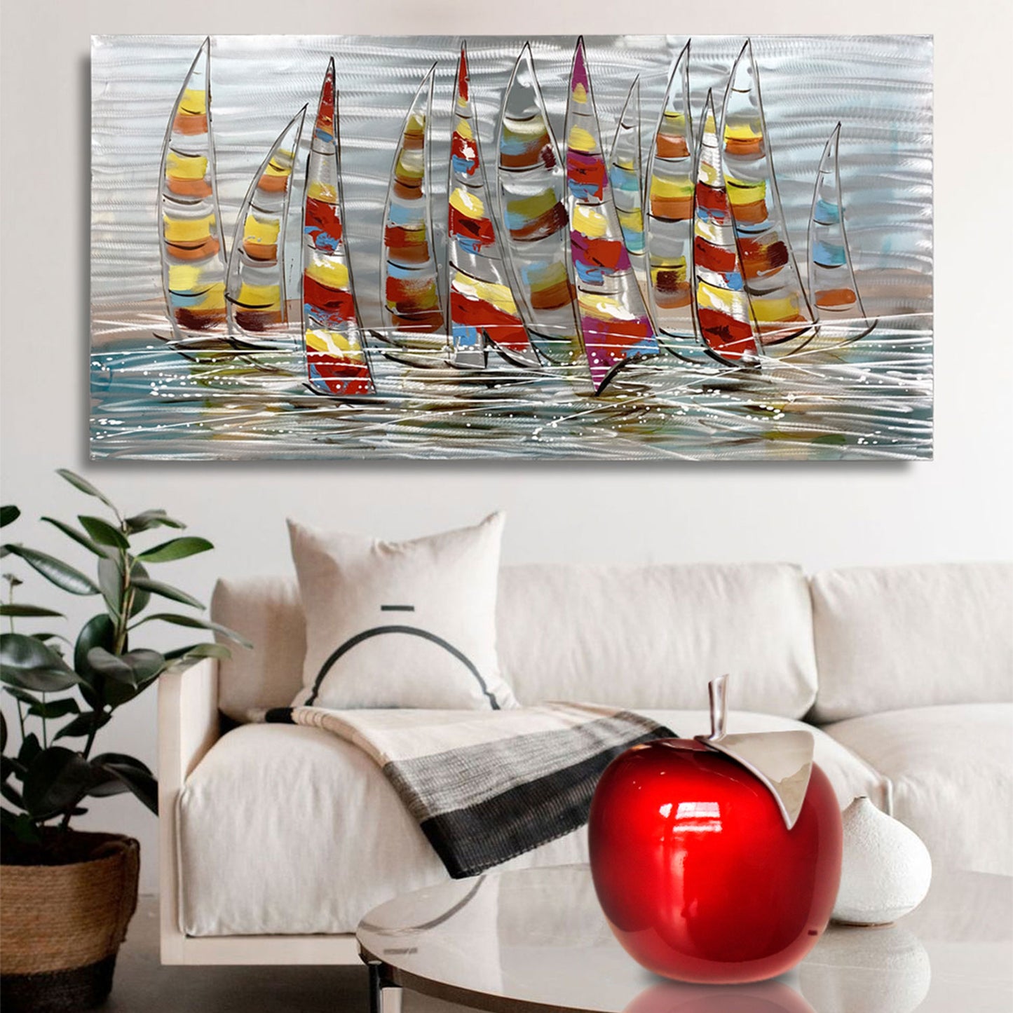 Boats Aluminum Canvas Wall art