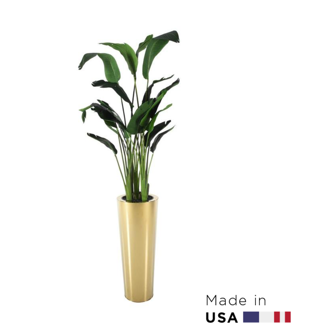 Gold banana tree planter