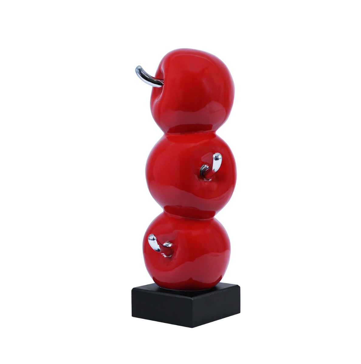 3 Stacked Apples Sculpture