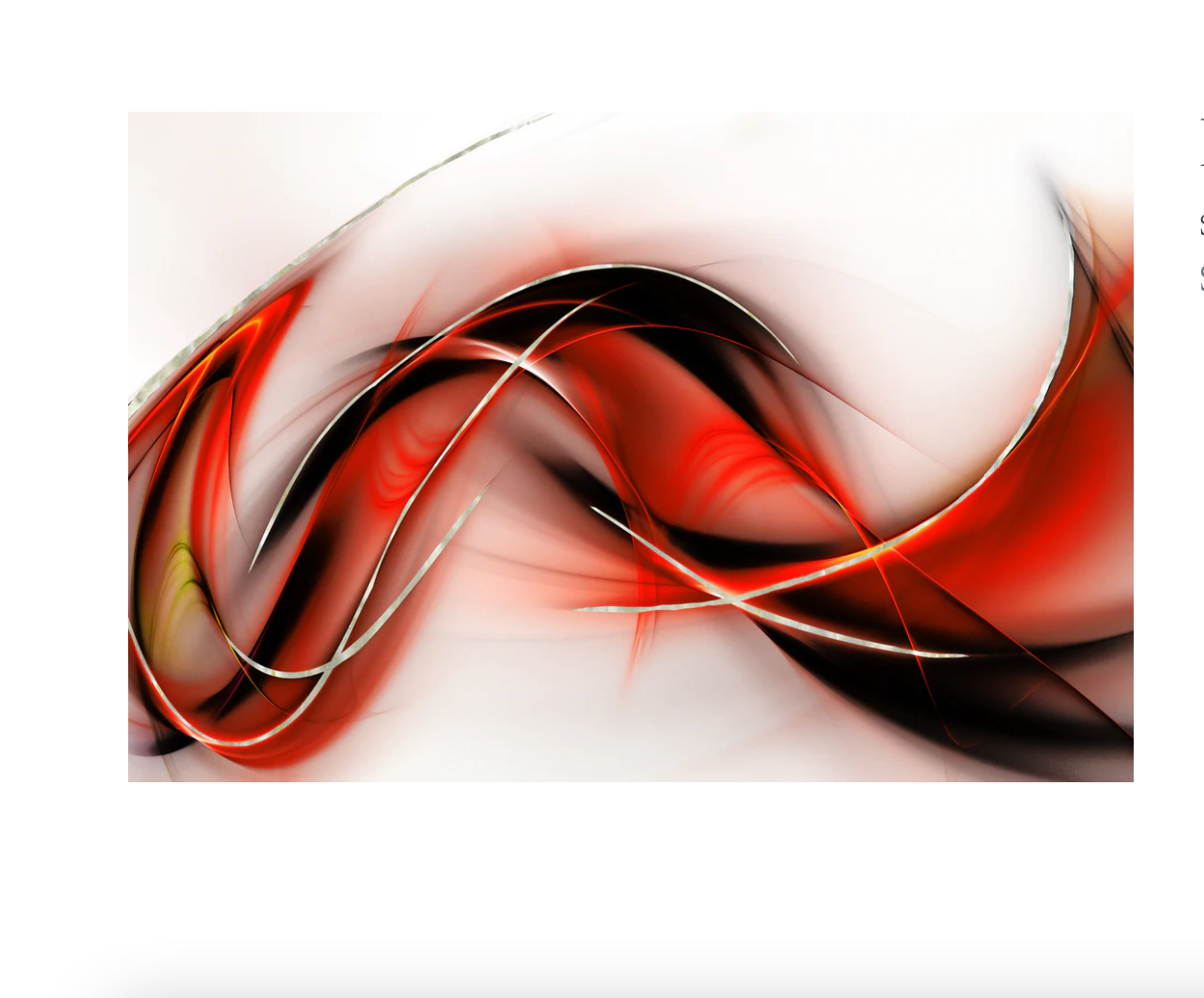 Red Abstract with Gold tempered glass wall art