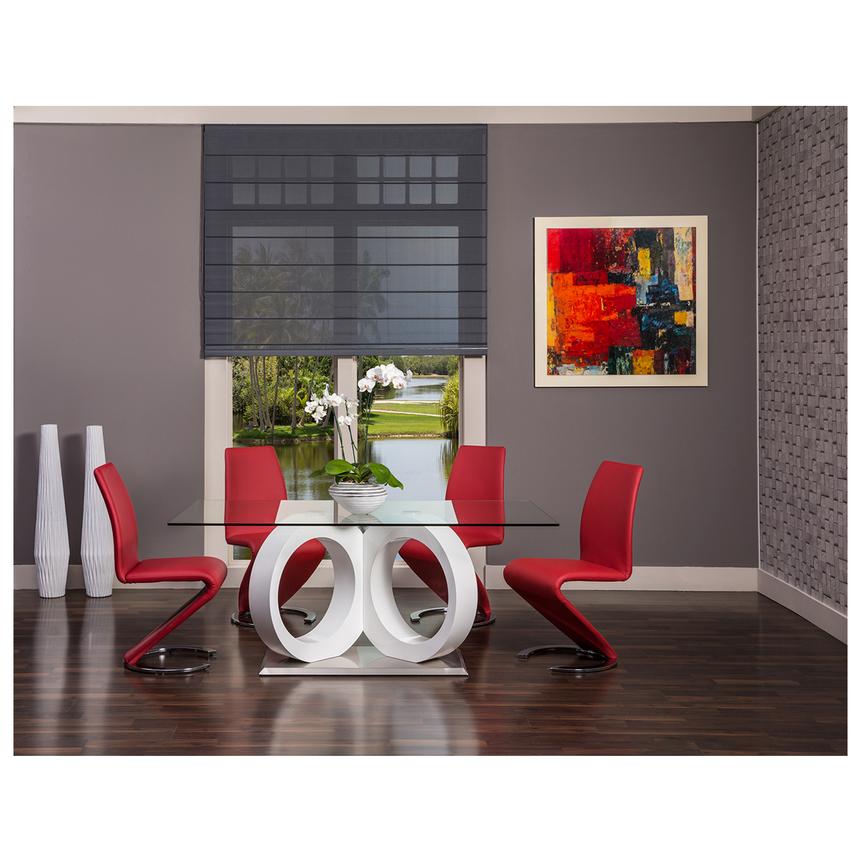 Modway Red White Dining set