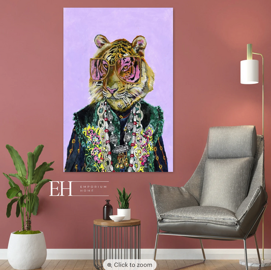 Tiger Gucci Tempered Glass Wall Art