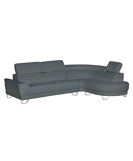 Almira faux leather modern sectional