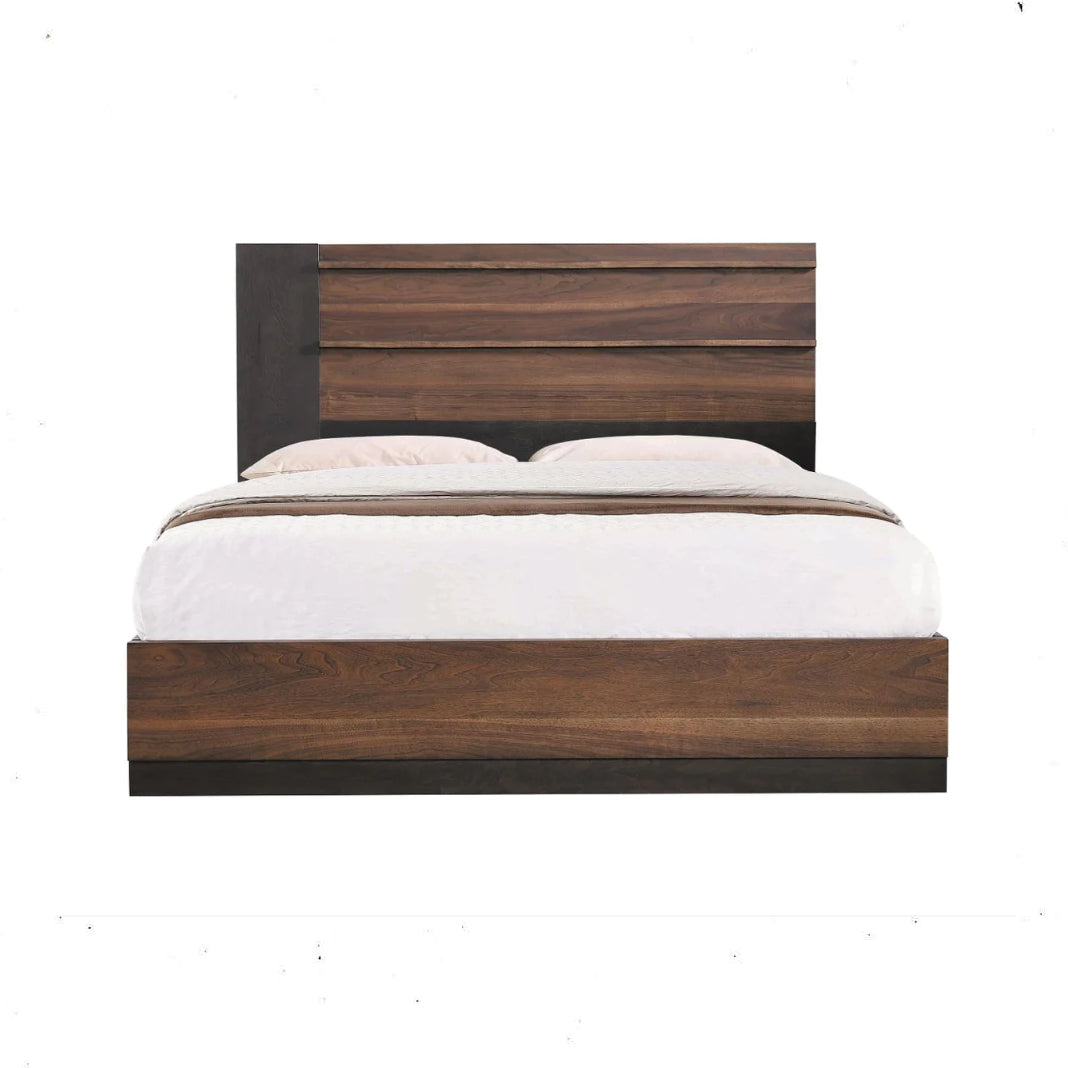 Azalia - Upholstered Bed - Dark Brown