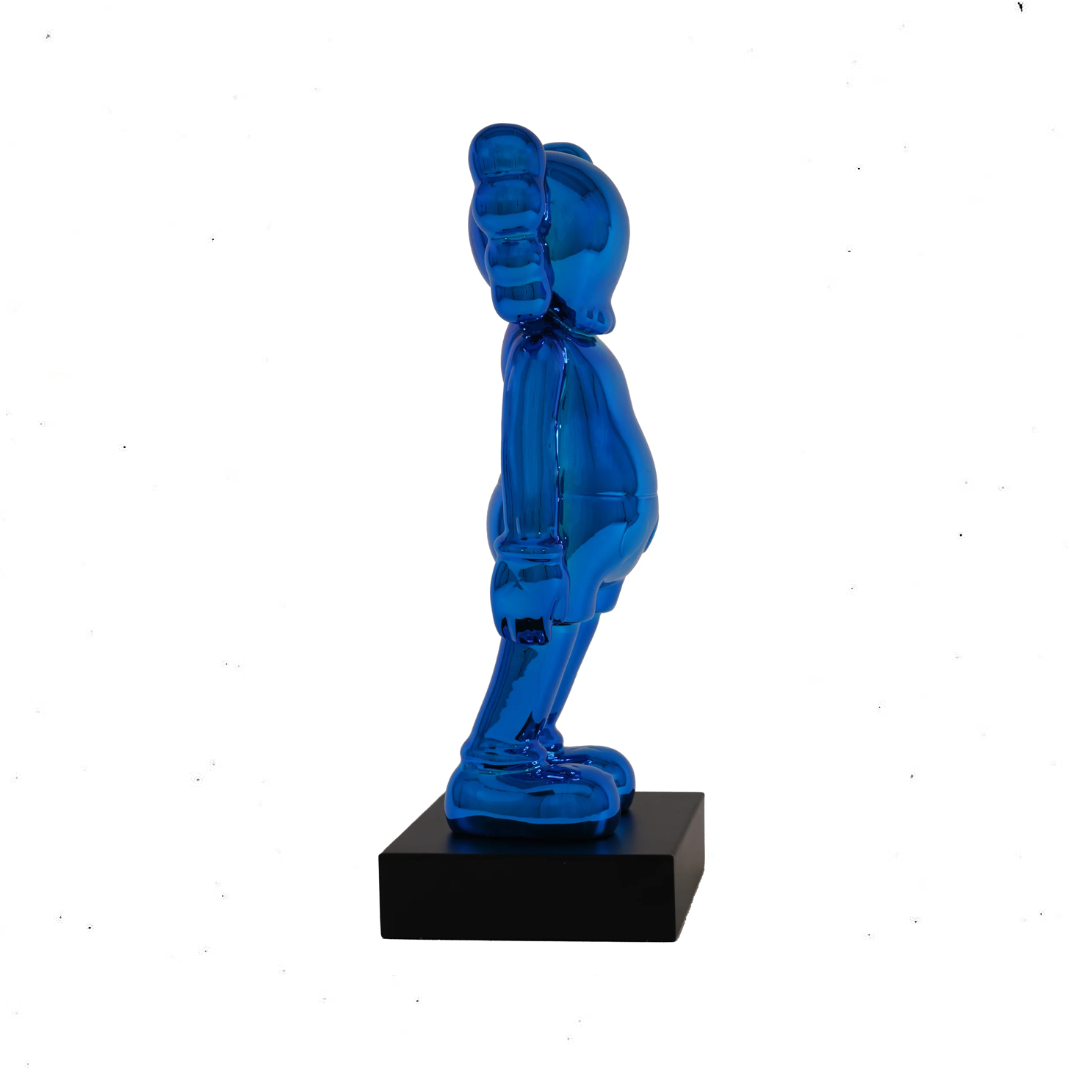 Kaws Clown Blue Standing Sculpture 15"