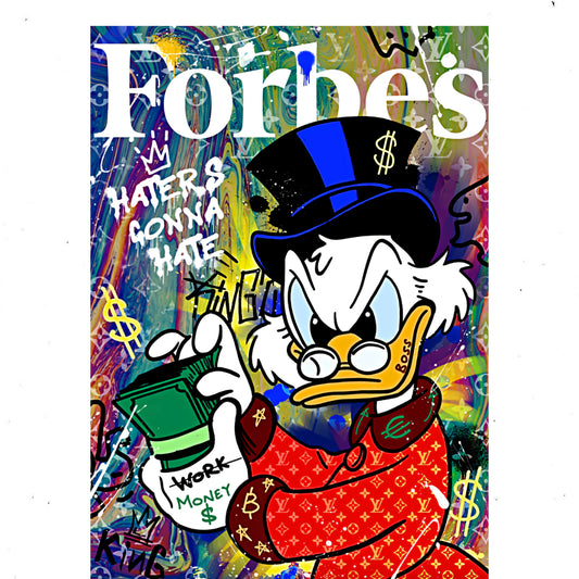 Scrooge Forbes tempered glass wall art