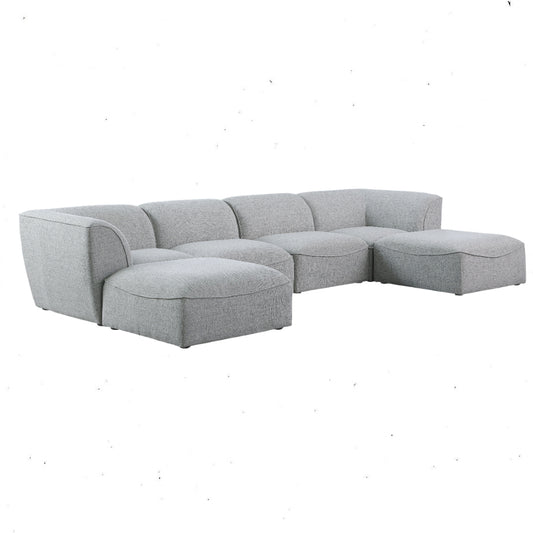 Miramar - Modular Sectional 6 Piece - Gray - Fabric