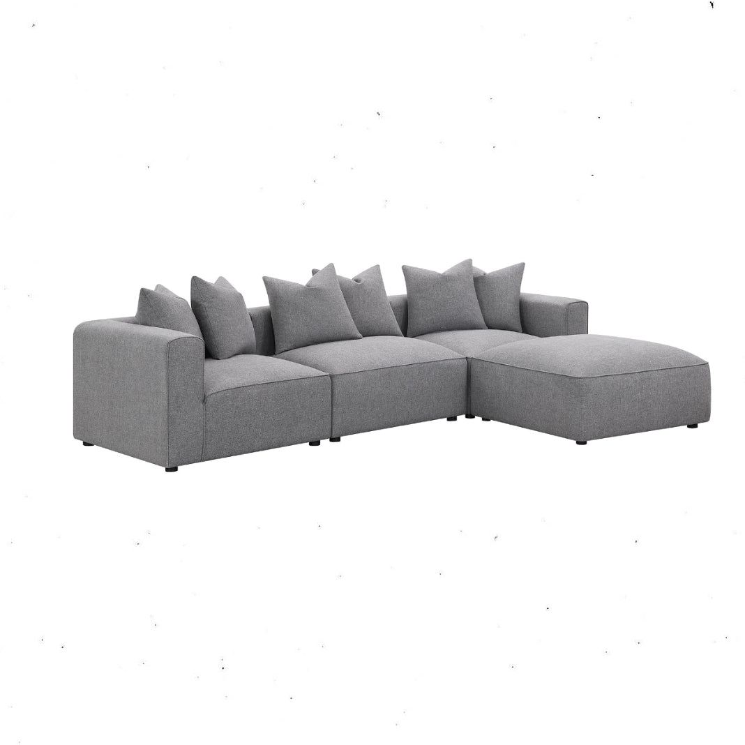 Jennifer 4-piece Tight Seat Modular Sectional Grey