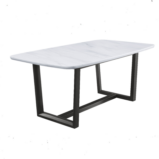 Madan - Dining Table - Marble Top & Weathered Gray Finish