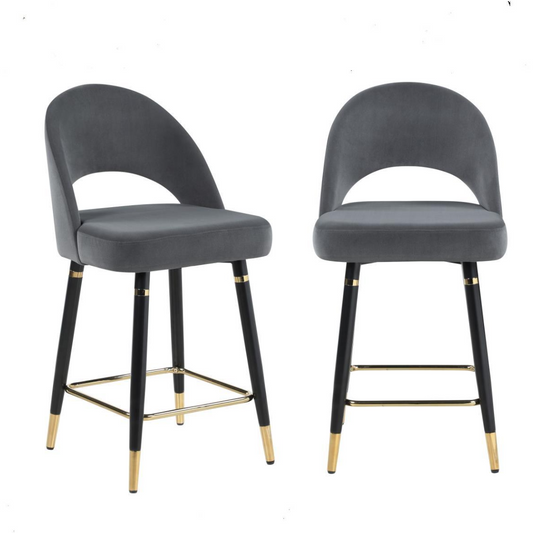 Lindsey - Arched Back Upholstered Counter Height Stools (Set of 2)