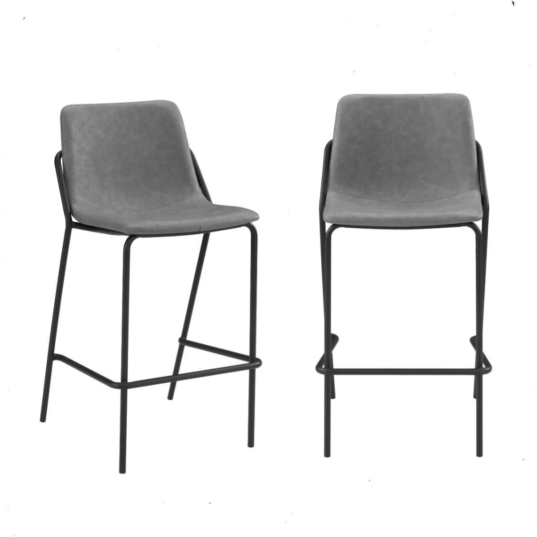 Coaster - Solid Back Upholstered Stools (Set of 2)