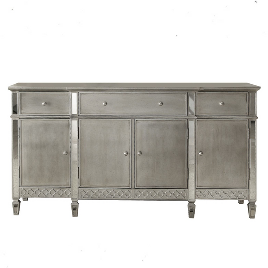 Kacela - Server - Mirrored & Antique Silver Finish