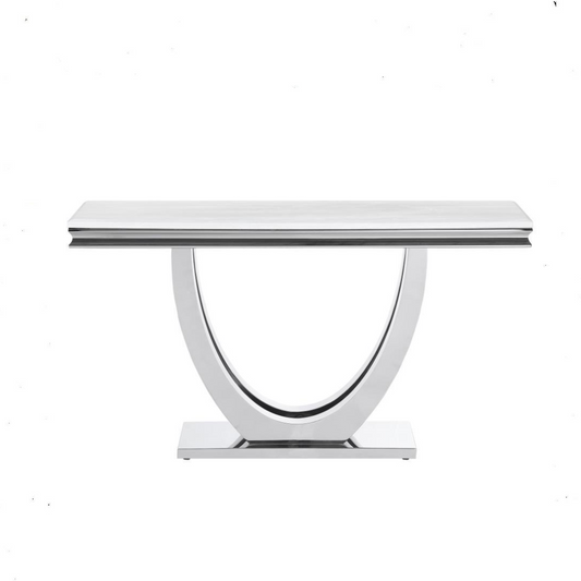 Adabella - Sofa Table - Pearl Silver