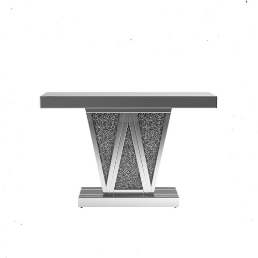 Crocus - Rectangular Console Table - Pearl Silver