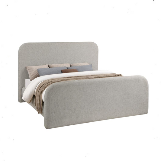 Wren Upholstered Queen Panel Bed Grey