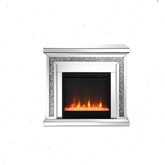 Lorelai - Fireplaces With Crushed Crystals - Pearl Silver