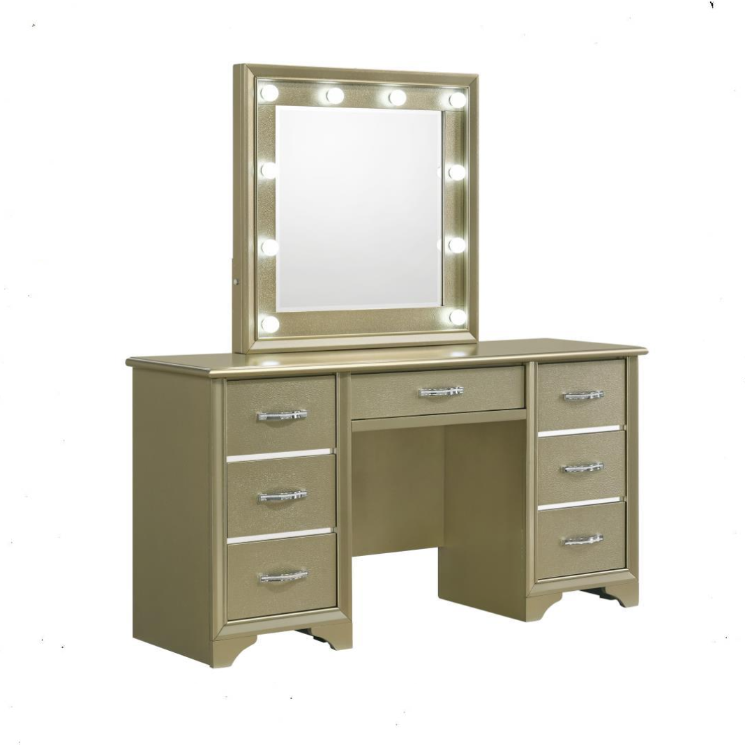 Beaumont - Vanity Desk - Champagne Gold