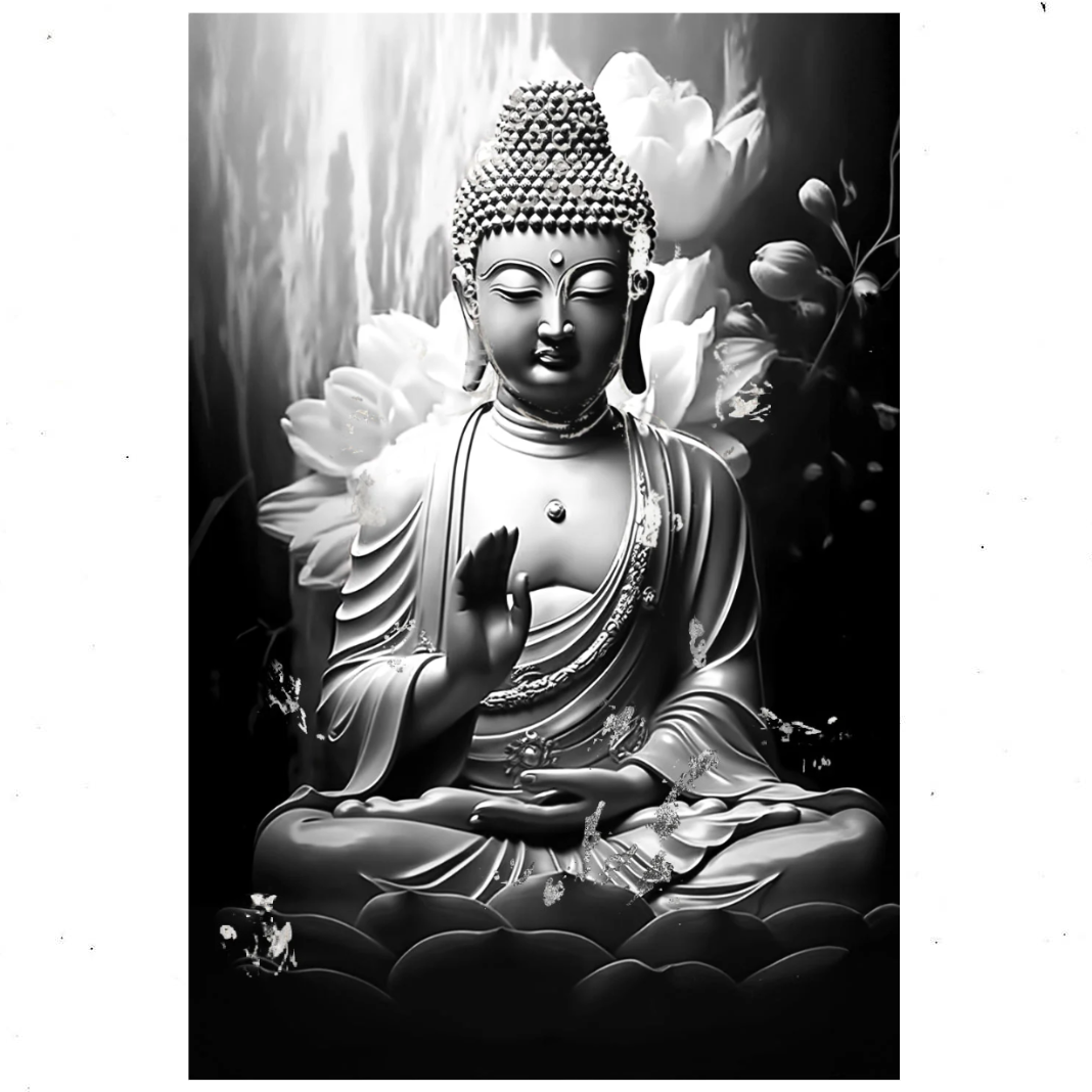 Buddha Glass Wall Art 48" x 32"