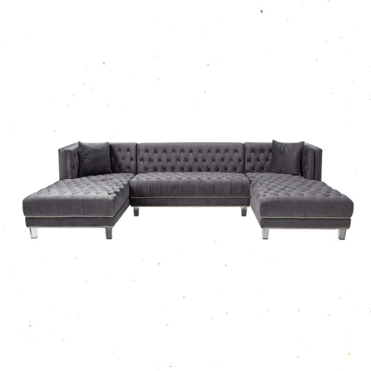 Ezamia Velvet Sectional Sofa