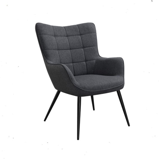Isla - Accent Chair With Contoured Design And Slim Legs - Gray