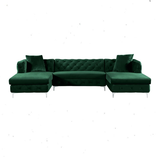 Gail Velvet- 3 Piece Sectional