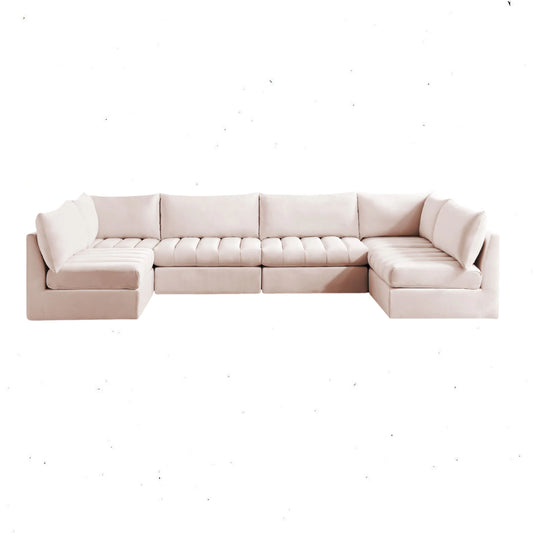 Jacob - Modular Sectional 6 Piece - Pink