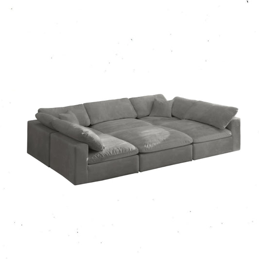 Cozy - Modular Sectional 6 Piece Cloud - Grey