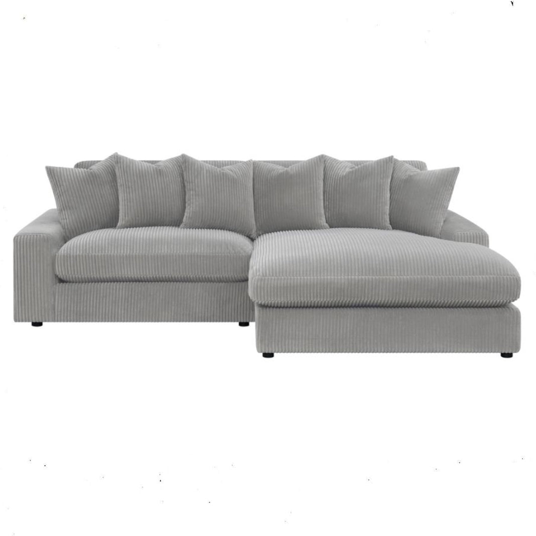 Blaine Upholstered Reversible Sectional Fog