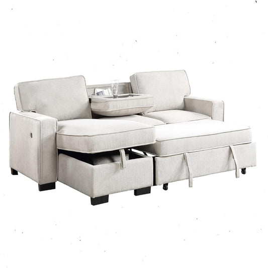 Estelle Fabric Reversible Sleeper Sectional with Storage