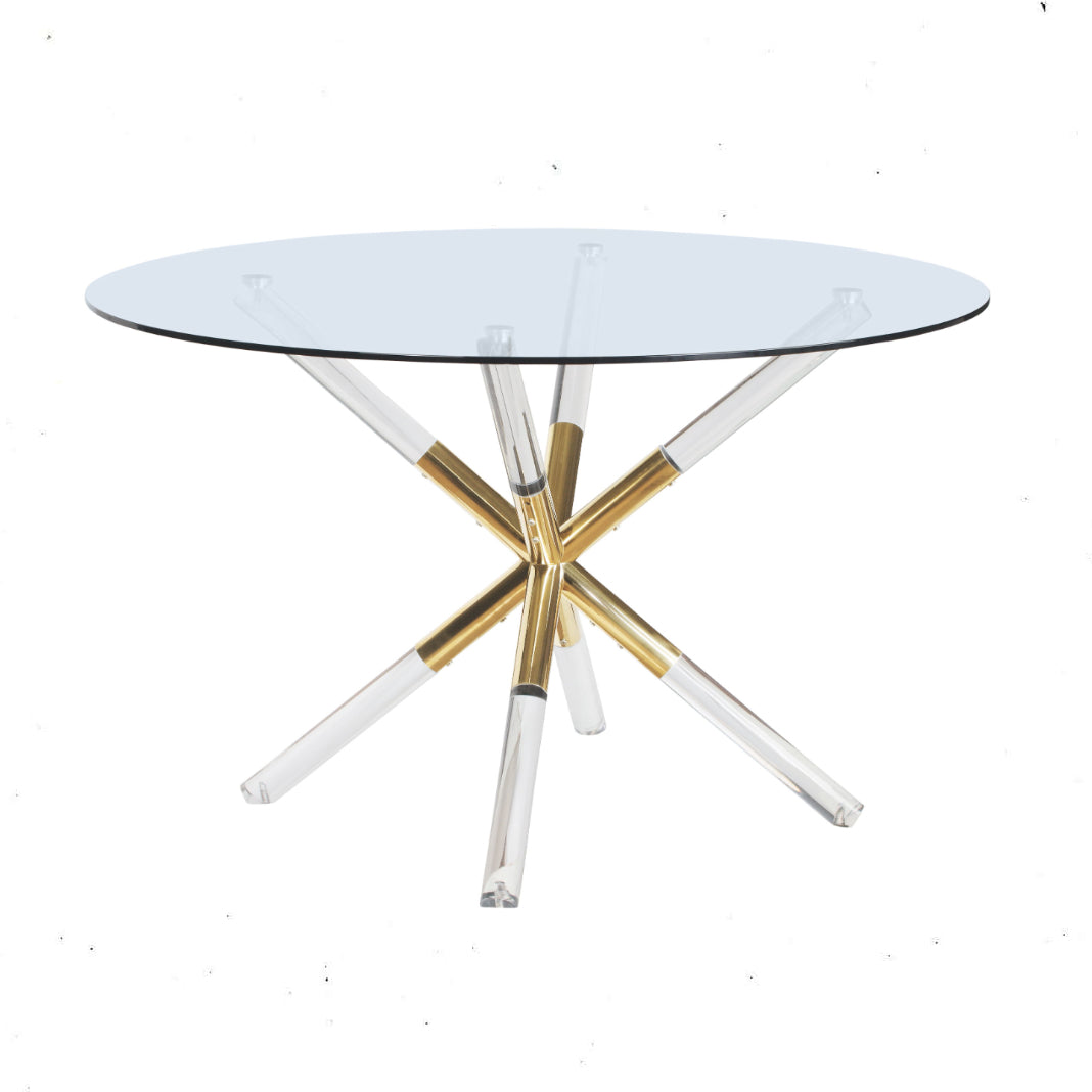 Mercury - Dining Table - Pearl Silver - Glass