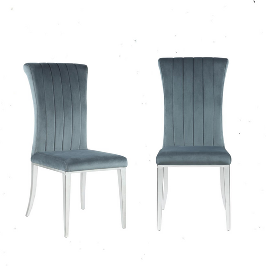 Beaufort - Upholstered Curved Back Side Chairs (Set of 2) - Dark Gray