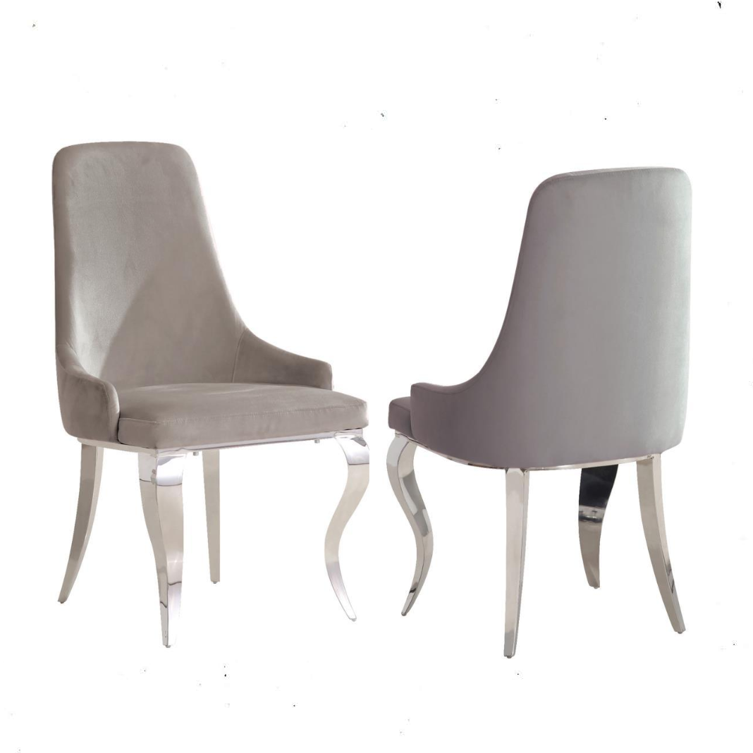 Coaster - Curved Chrome Legs Dining Chair