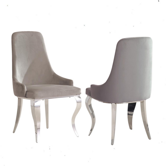 Coaster - Curved Chrome Legs Dining Chair