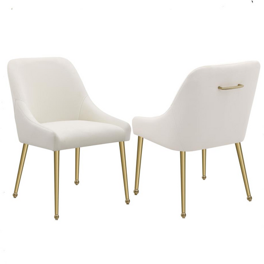 Mayette Velvet with gold legs - Dining Chair (Set of 2)