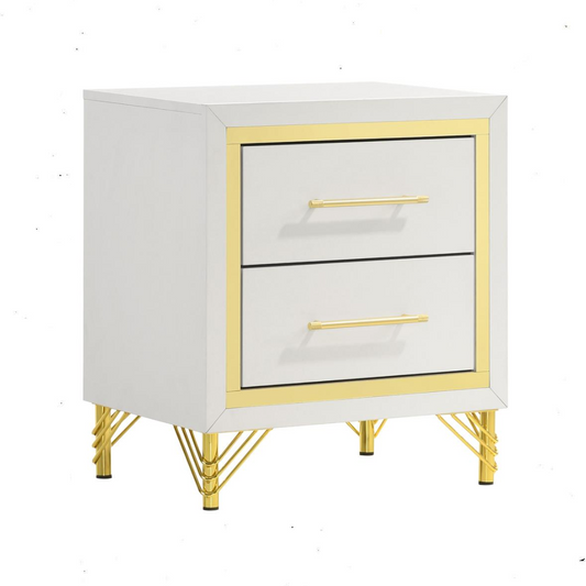 Lucia 2-drawer Nightstand White