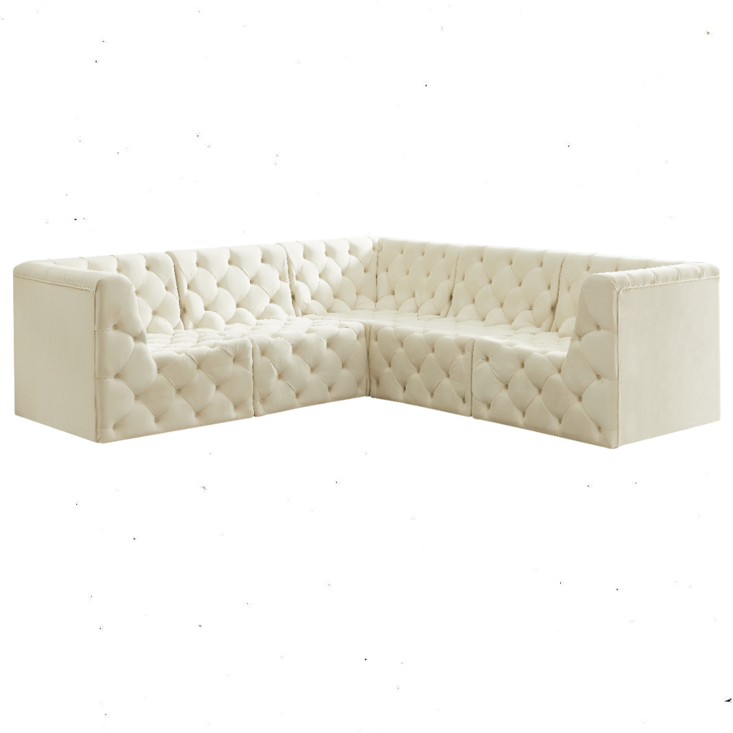 Tuft - Modular Sectional 5 Piece - Cream