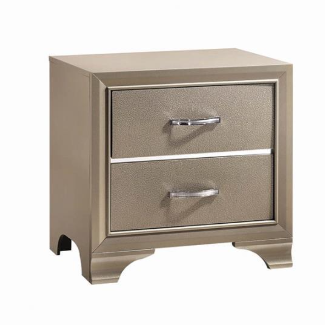 Beaumont - 2-Drawer Rectangular Nightstand - Beige