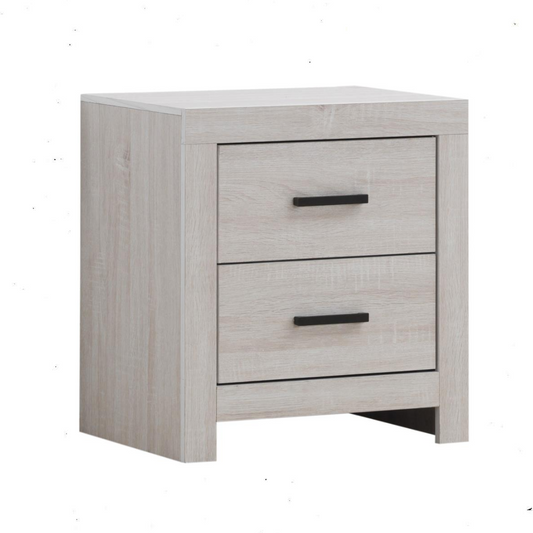 Brantford - 2-Drawer Nightstand Coastal - White