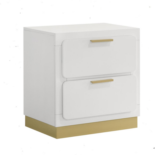 Caraway 2-drawer Nightstand White