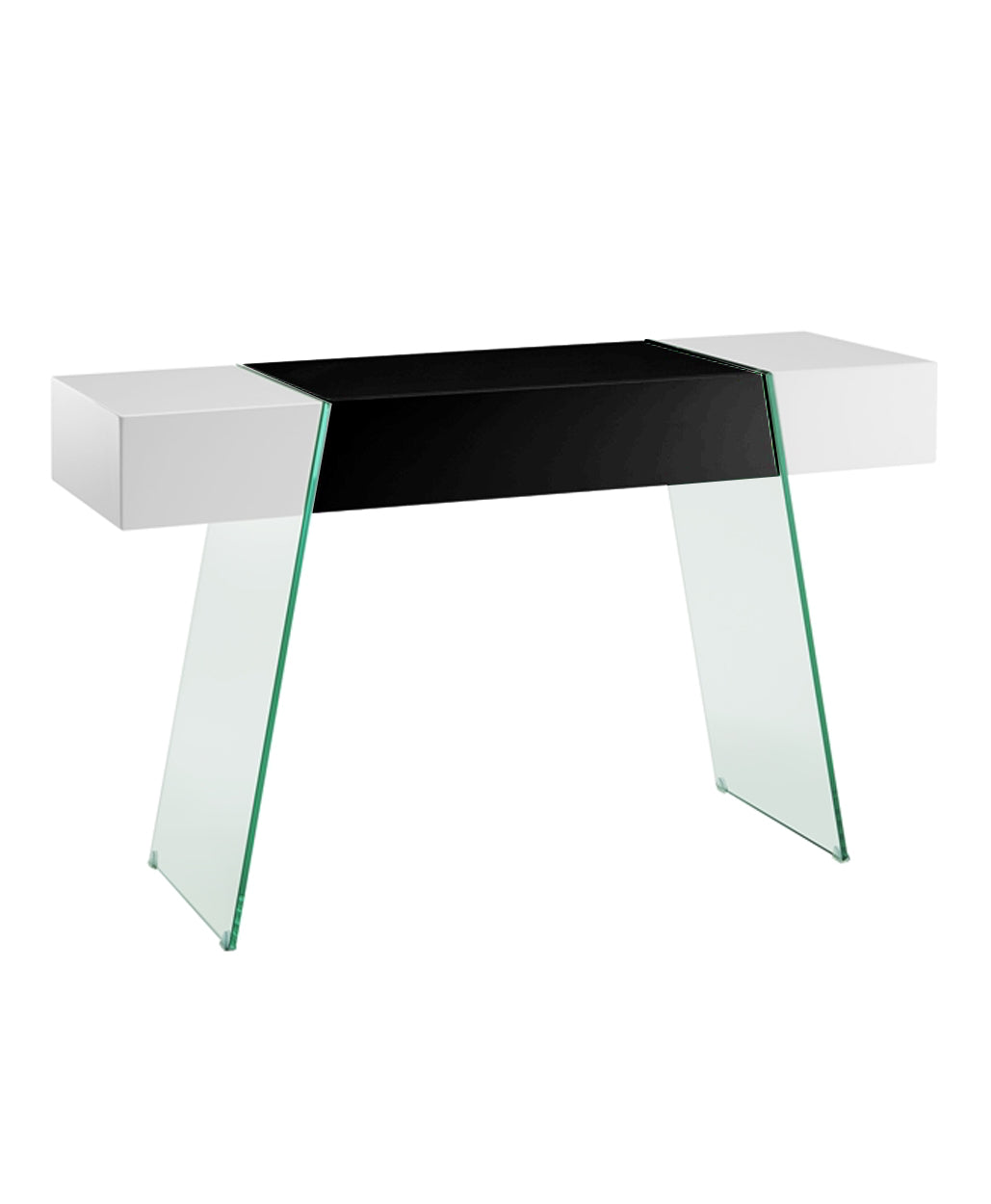 Quilla Console Table with glass legs